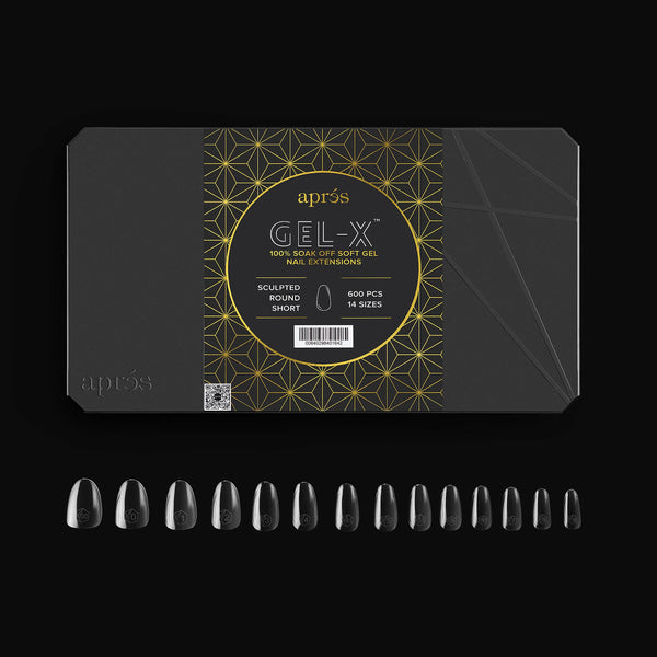 apres - Gel-X Tips - Sculpted Round Short 2.0 Box of Tips 14 sizes