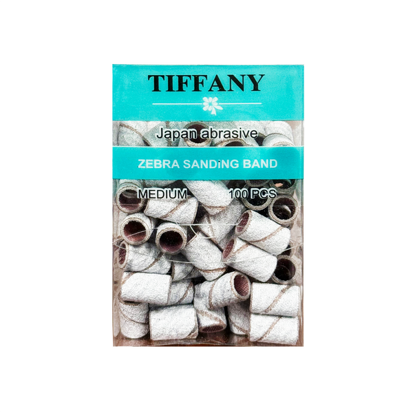 TIFFANY - Sanding Band Zebra - Medium (100 Pcs)