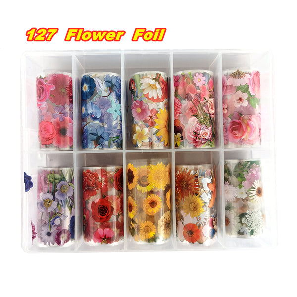 NAIL FOIL BOX - Flower (10pcs)