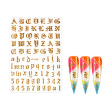 NAIL ART STICKER - Alpha Old English Letter