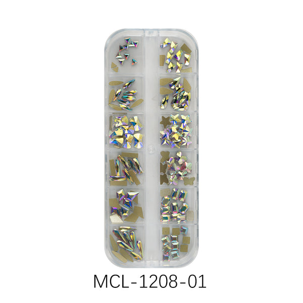 Long Shape Rhinestone Box - #MCL-1208-01 (120pcs)