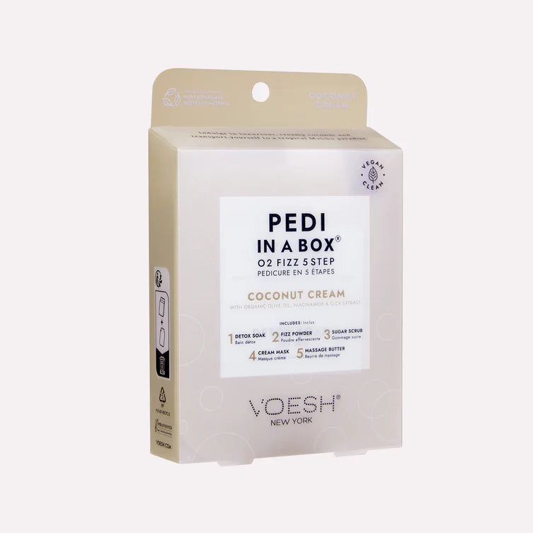 VOESH Pedi in a Box O2 Fizz 5 Step - Coconut Cream