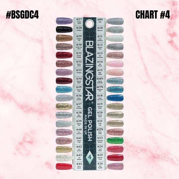 Blazing Star Gel Color Set #04 - FREE Display Color Chart #04