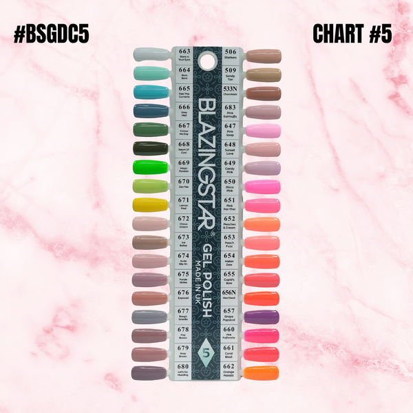 Blazing Star Gel Color Set #05 - FREE Display Color Chart #05