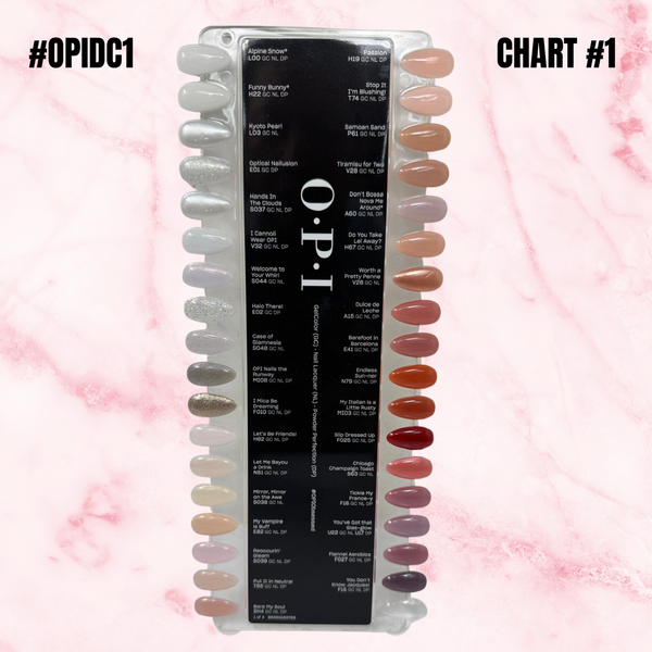 OPI Nail Lacquer Set #01 - FREE Display Color Chart #01