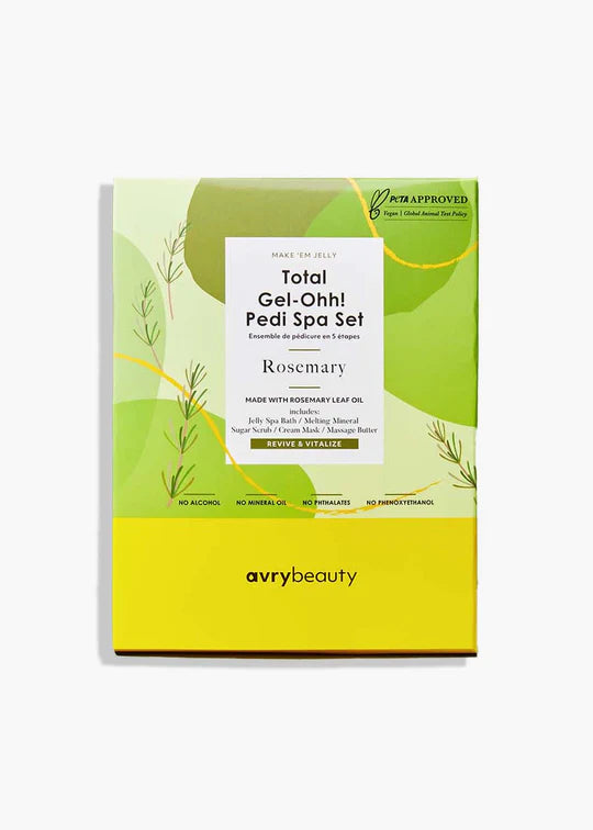 AVRY Total Gel-Ohh Jelly  5 Step Pedi Spa Set - Rosemary