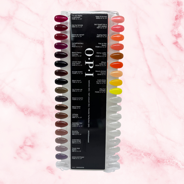 OPI Nail Lacquer Set #03 - FREE Display Color Chart #03