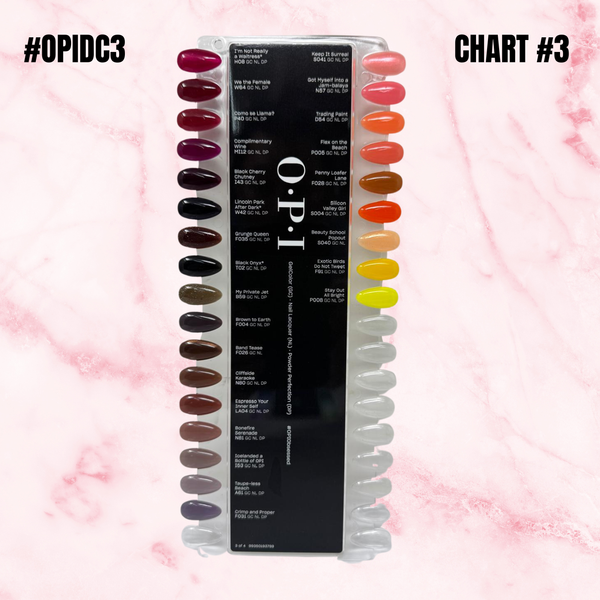 OPI Display Color Chart #3