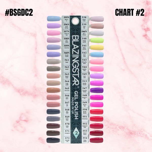 Blazing Star Gel Color Set #02 - FREE Display Color Chart #02