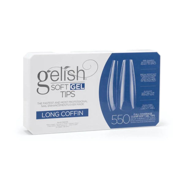 HARMONY GELISH Soft Gel Tips - Long Coffin
