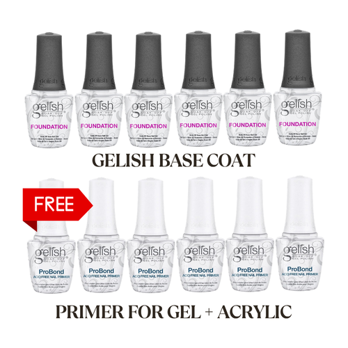 6 HARMONY GELISH Foundation Soak-Off Gel Base FREE 6 GELISH PROBOND (DEAL41)