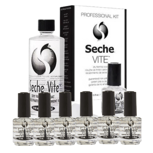 SECHE VITE DRY FAST TOP COAT PROFESSIONAL KIT (4OZ REFILL & 7 0.5OZ) (DEAL38)
