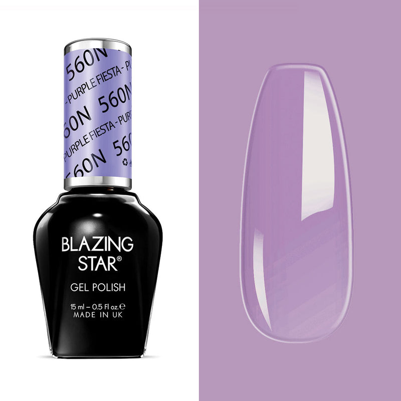 BLAZING STAR Gel Polish - Purple Fiesta - BSG560N