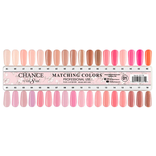 Chance Gel & Nail Lacquer - Nude/Soft Shades Collection - Set of 36 Colors