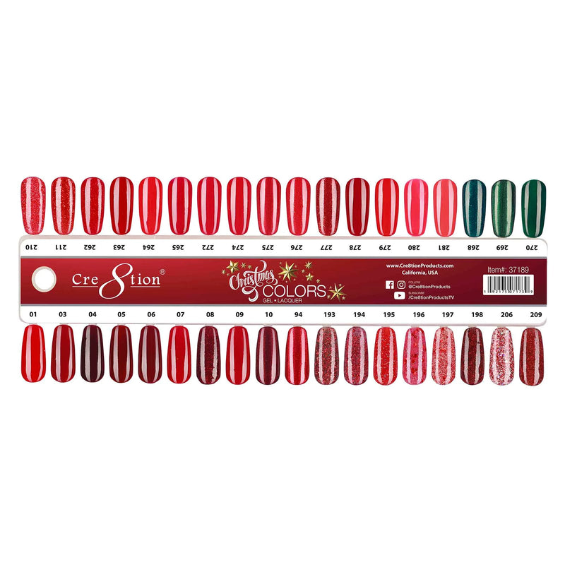 Cre8tion Gel & Nail Lacquer - Christmas Collection - Set of 36 Colors