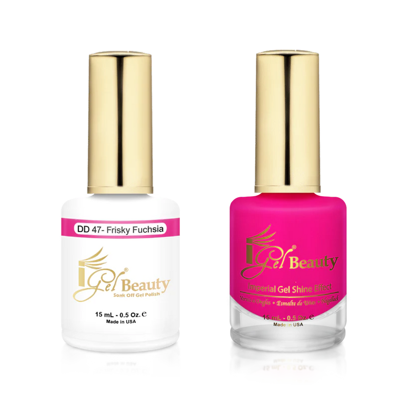 IG047 - IGEL DUO GEL & POLISH 0.5oz - FRISKY FUCHSIA