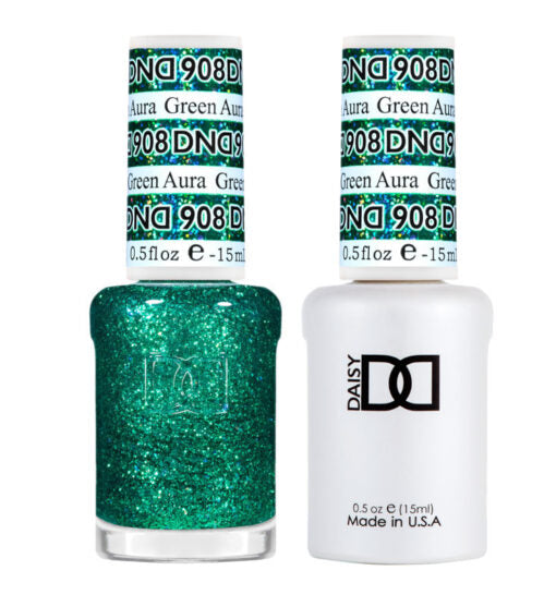 DND908 - Matching Gel & Nail Polish - Green Aura