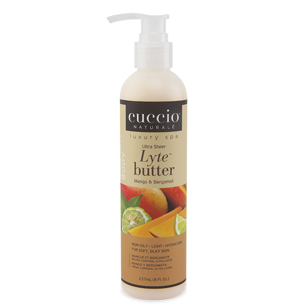 Cuccio Naturale Lyte Ultra Sheer Butter Mango & Bergamot - 8 oz / 237 mL
