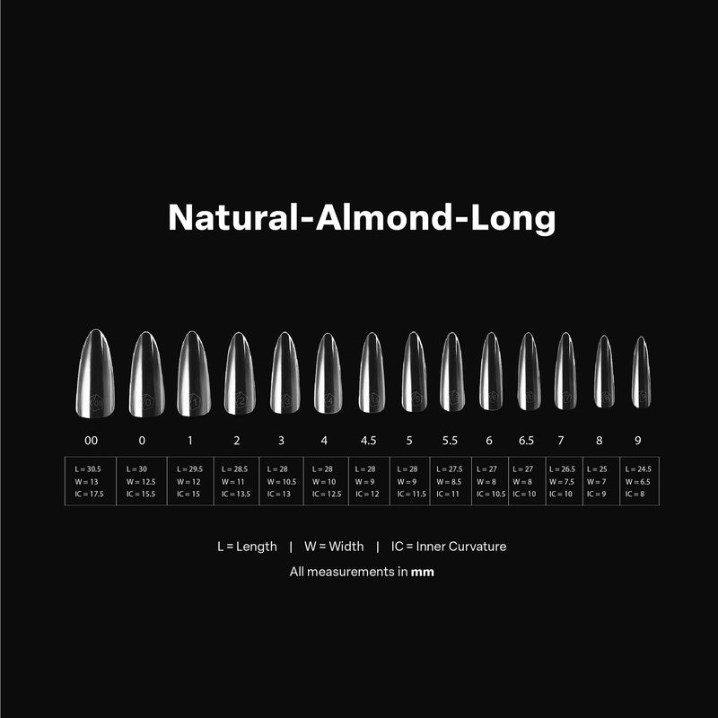 apres - Gel-X Tips - Natural Almond Long 2.0 Box of Tips 14 sizes