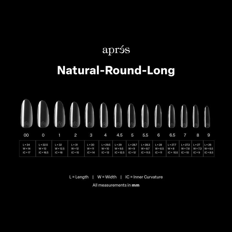 apres - Gel-X Tips - Natural Round Long 2.0 Box of Tips 14 sizes