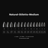 apres - Gel-X Tips - Natural Stiletto Medium 2.0 Box of Tips 14 sizes