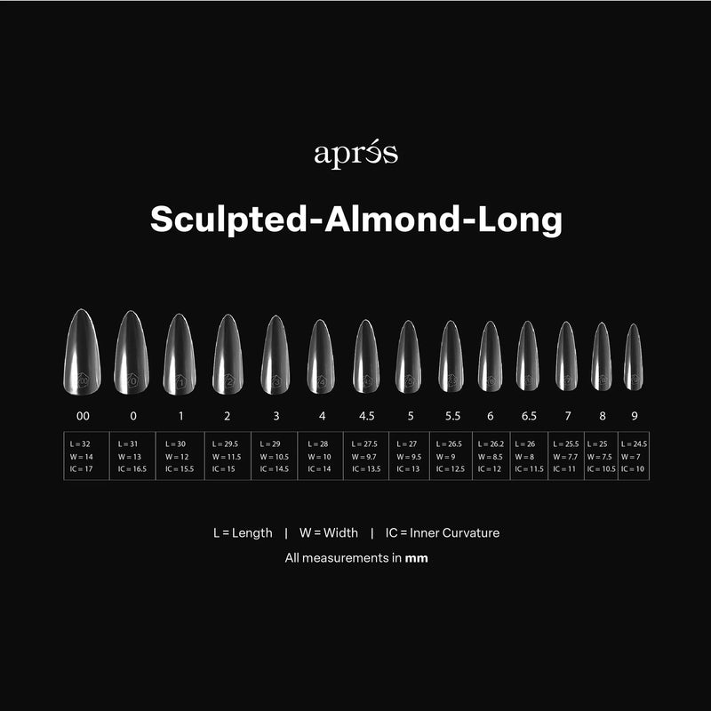 apres - Gel-X Tips - Sculpted Almond Long 2.0 Box of Tips 14 sizes