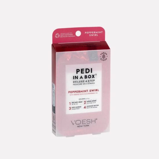 VOESH Pedi in a Box Deluxe 4 Step - Peppermint Swirl