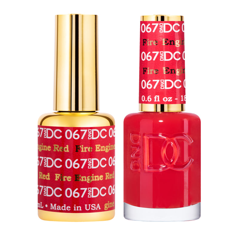 DC067 - Matching Gel & Nail Polish - Fire Engine Red