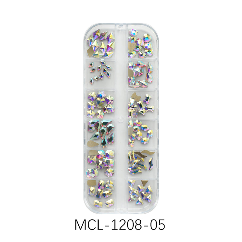 Long Shape Rhinestone Box - #MCL-1208-05 (120pcs)