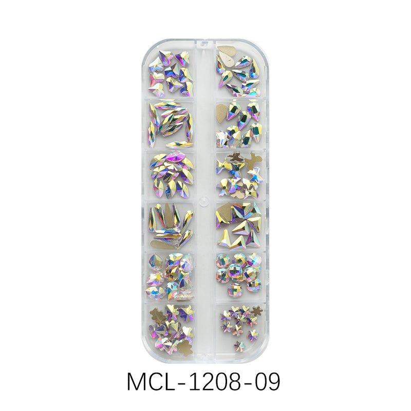 Long Shape Rhinestone Box - #MCL-1208-09 (120pcs)