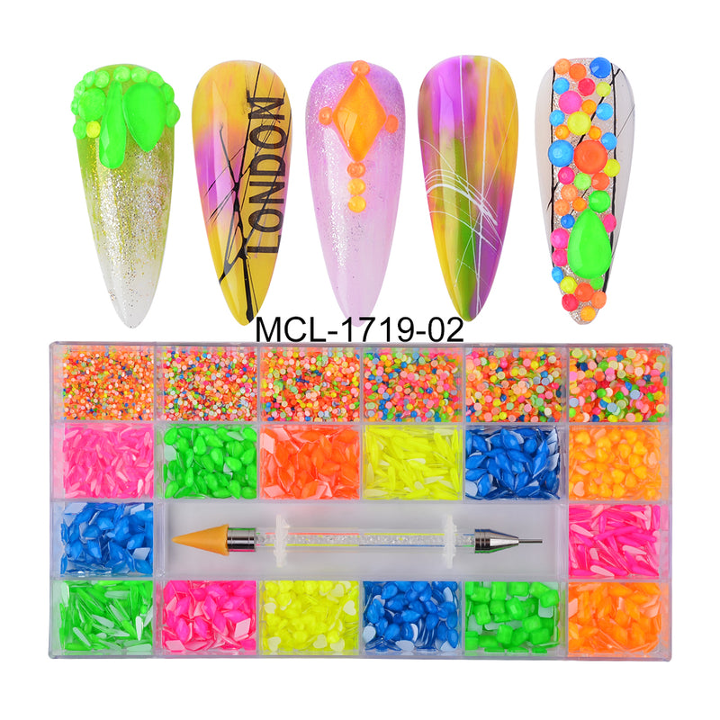 Nail Rhinestone - #MCL-1719-02  (8620pcs - Multi Color)