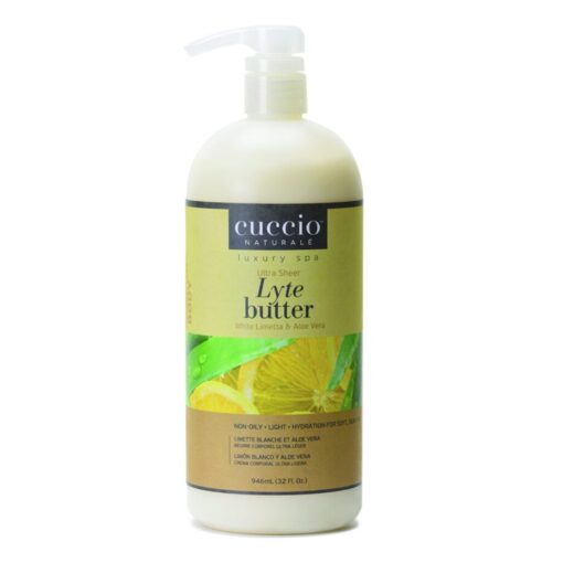 Cuccio Naturale -  Lyte Ultra Sheer White Limetta & Aloe Vera - 32 oz / 946 mL