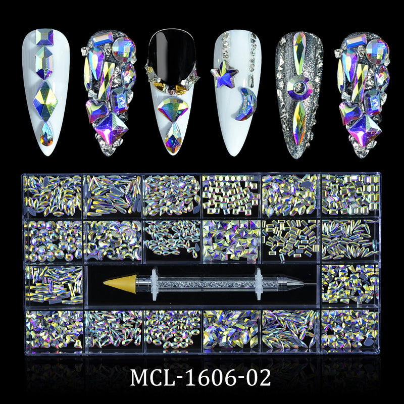 Nail Rhinestone - #MCL-1606-02  (1000pcs - Gray AB)