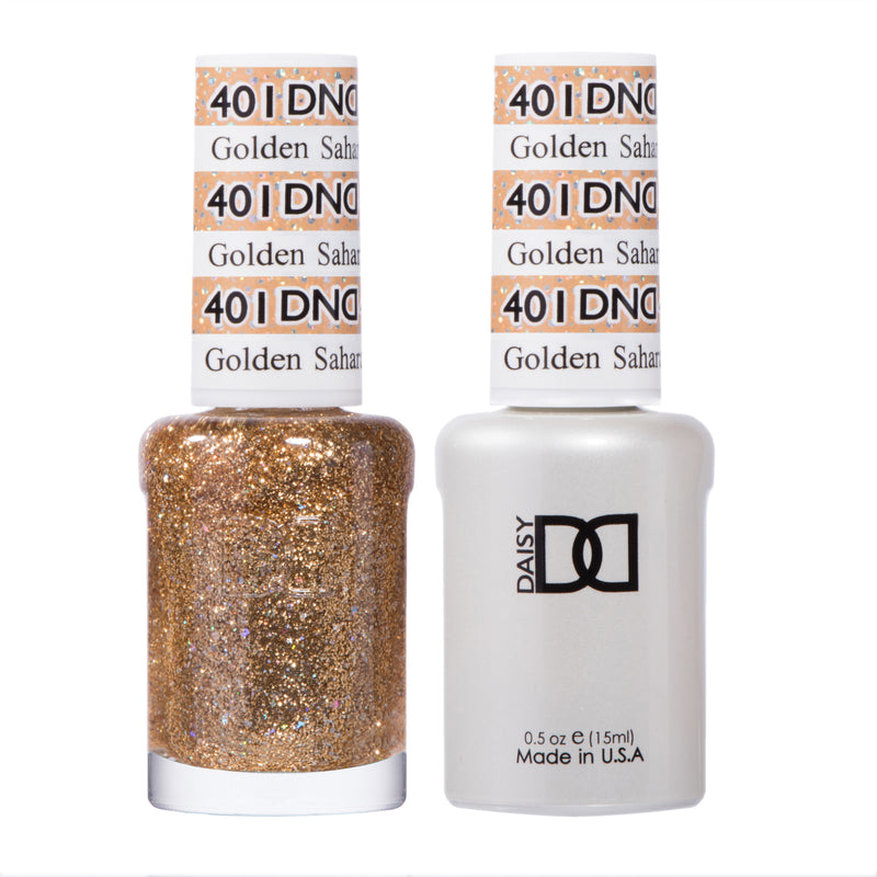 DND401 - Matching Gel & Nail Polish - Golden Sahara Star
