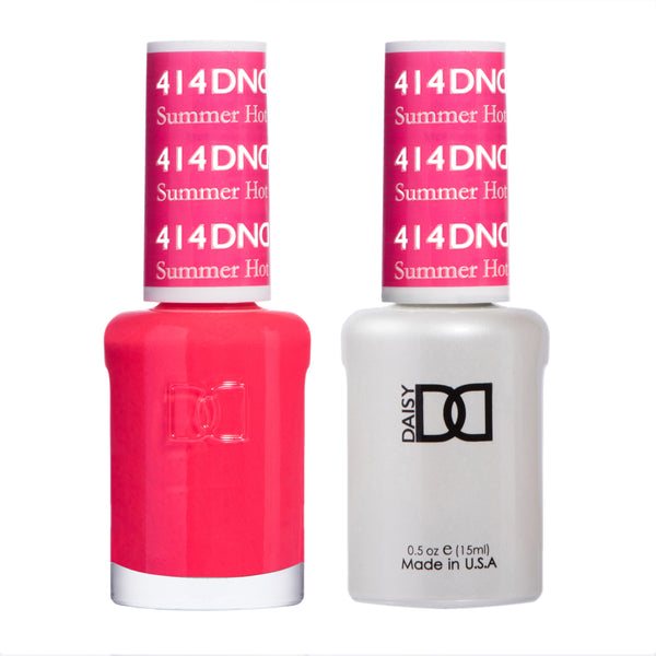 DND414 - DND SOAK OFF GEL 0.5OZ - SUMMER HOT PINK