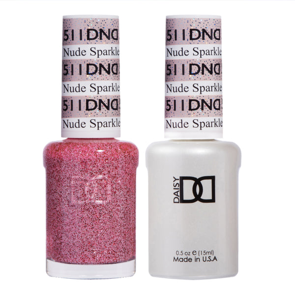 DND511 - Matching Gel & Nail Polish - Nude Sparkle