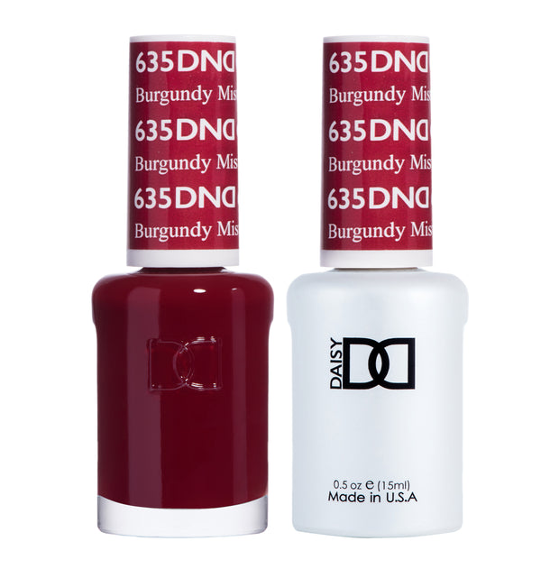 DND635 - Matching Gel & Nail Polish - Burgundy Mist