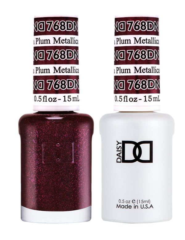 DND768 -  Matching Gel & Nail Polish - Metallica Plum