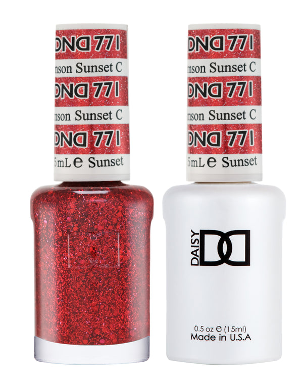 DND771 - Matching Gel & Nail Polish - Crimson Sunset