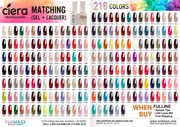 CIE017 - CIERA MATCHING GEL & LACQUER POLISH 0.5oz/15ml