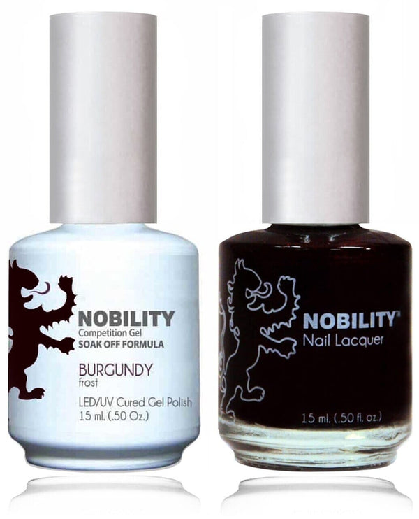 NBCS046 - NOBILITY GEL POLISH & NAIL LACQUER - BURGUNDY 0.5oz
