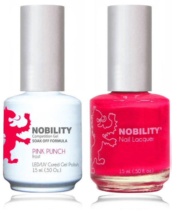 NBCS051 - NOBILITY GEL POLISH & NAIL LACQUER - PINK PUNCH 0.5oz