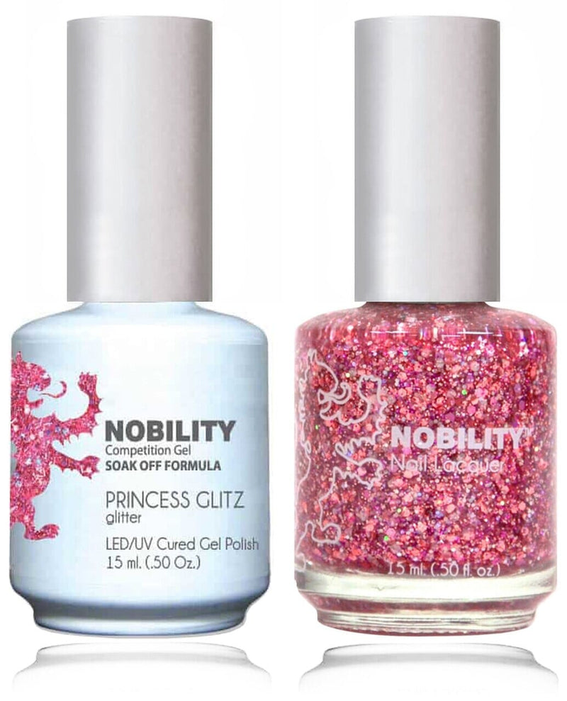 NBCS071 - NOBILITY GEL POLISH & NAIL LACQUER - PRINCESS GLITZ 0.5oz