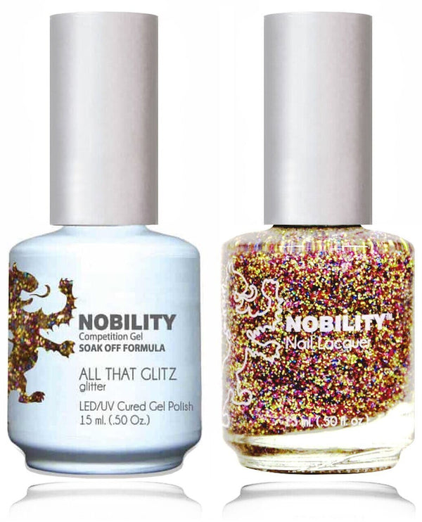 NBCS072 - NOBILITY GEL POLISH & NAIL LACQUER - ALL THAT GLITZ 0.5oz