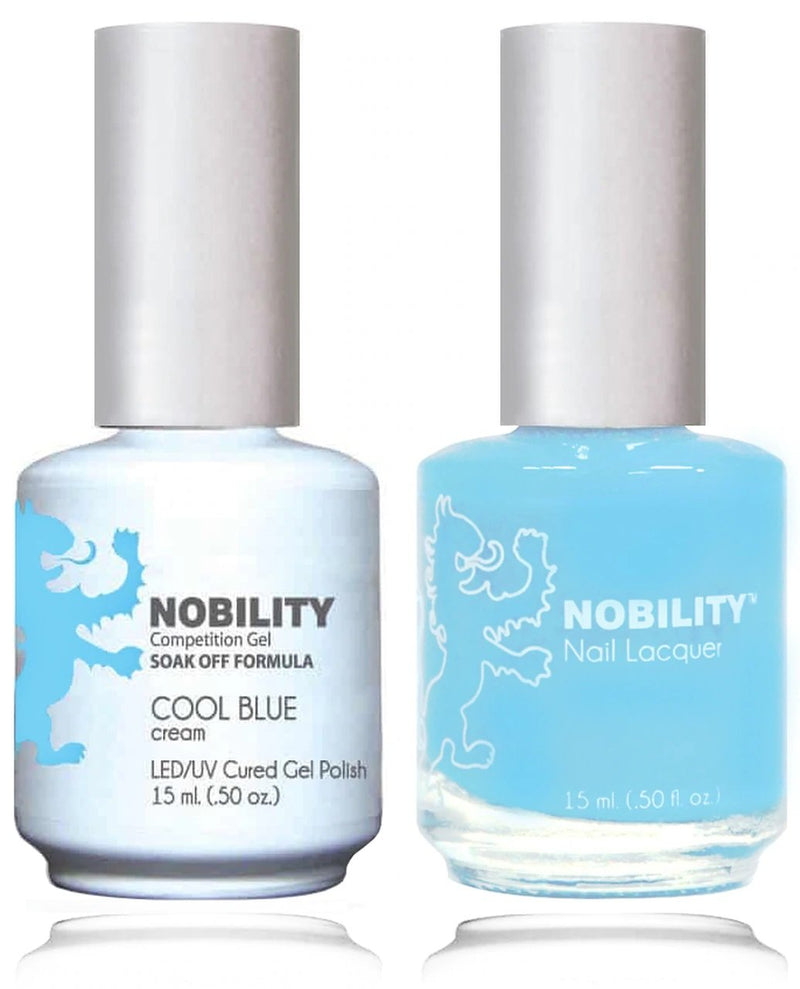 NBCS081 - NOBILITY GEL POLISH & NAIL LACQUER - COOL BLUE 0.5oz