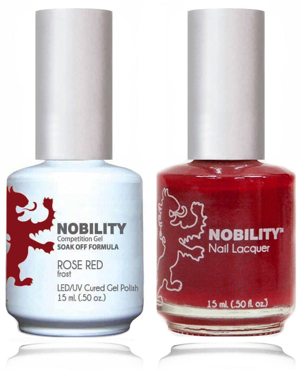 NBCS085 - NOBILITY GEL POLISH & NAIL LACQUER - ROSE RED 0.5oz
