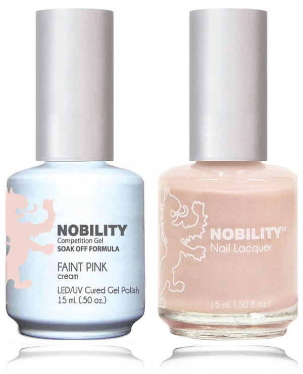 NBCS086 - NOBILITY GEL POLISH & NAIL LACQUER - FAINT PINK 0.5oz