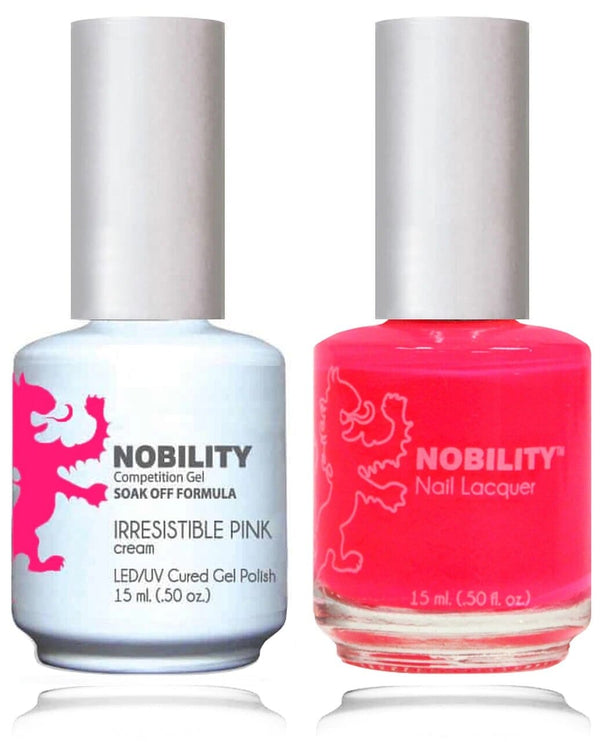 NBCS100 - NOBILITY GEL POLISH & NAIL LACQUER - IRRESISTIBLE PINK 0.5oz