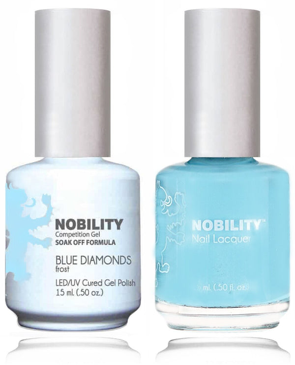 NBCS105 - NOBILITY GEL POLISH & NAIL LACQUER - BLUE DIAMONDS 0.5oz