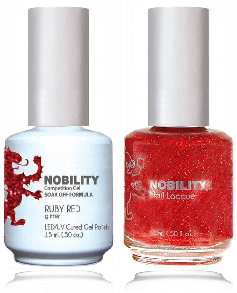 NBCS107 - NOBILITY GEL POLISH & NAIL LACQUER - RUBY RED 0.5oz